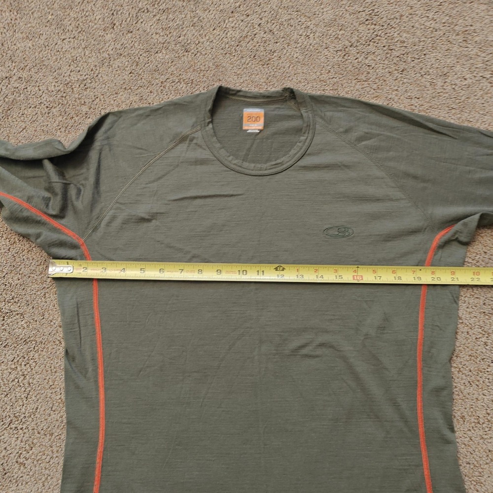 Icebreaker Bodyfit 200 Mens XL Merino Wool Long Sleeve Base Layer Olive Green - Picture 7 of 13